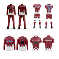 Survêtements personnalisés avec logo, uniformes sportifs sublimés en gros, conception de kits d'équipe en vrac, directement de l'usine