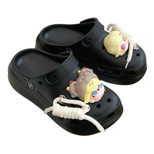 Zuecos Mary Jane de Plataforma Plana Suave Antideslizantes Impermeables Reciclables de Verano con Diseño Dimensional de Moda POP MART para Mujer - Product Image 2