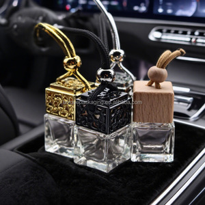 8ml di vetro quadrato riutilizzabile vuoto pendente per auto profumo profumo diffusore per aromaterapia bottiglia per deodorante per ambienti - Product Image 5