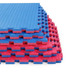 Xspec 1英寸超厚互锁EVA健身房泡沫地板垫可逆瓷砖 (24英寸x 24英寸)，健身房运动垫保护地板