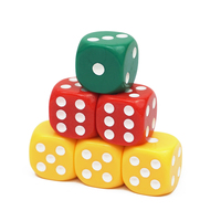 Dés de jeu D6 personnalisés de haute qualité, gravés, en plastique acrylique, ronds, de 16 mm, colorés