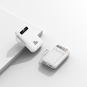 <span class=keywords><strong>Cargador</strong></span> portátil Nuevo 20000mAh 20W Carga rápida Mini banco de energía Pantalla LED 4 Cables integrados Logotipo OEM Alta capacidad 20000mAh - Product Image 6