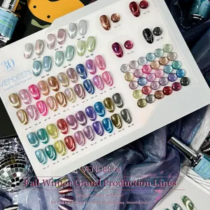 Vendeeni 15 Ml Magnetic Cat Eye Gel 30 Colors Nail Gel Polish Set Hema Free Uv Gel Polish Factory Custom Logo