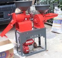 Machine agricole multifonctionnelle automatique à moteur diesel pour le décorticage et le broyage du riz, avec fonction de moulin à riz et moteur à roulement