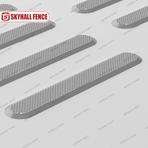 Bandes de signalisation tactiles en acier inoxydable SS304, surface à grain ananas, clous antidérapants pour trottoirs, routes, arrêts de bus - Product Image 3