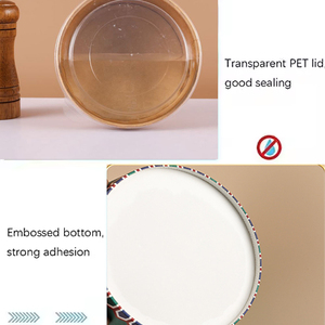 Hot Selling High Quality Food Grade White Kraft Paper Salad Bowl with Lid 500ml 750ml 1000ml 1100ml 1500ml for Food Takeaway - Product Image 4