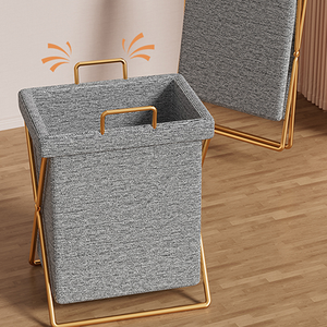Panier à <span class=keywords><strong>linge</strong></span> pliable grande capacité en tissu non tissé, étagère de toilette, boîte de rangement pour machine à laver, pour vêtements sales - Product Image 1