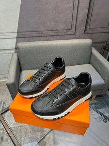 Baskets en cuir souple avec semelle intérieure moelleuse et amortissante, coutures renforcées, résistantes et durables, chaussures décontractées. - Product Image 3