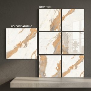 Arora Natural 800x800mm Double Glazed Polished Porcelain Tiles Grey Stone Finish Flooring - Product Image 5