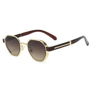 Gafas de sol con montura metálica Polygon Edge para mujer, gafas de sol con montura grande para cara redonda, protección solar, protección UV, espejo para conducir para hombre - Product Image 3
