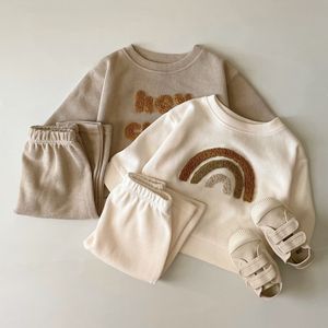 Set 2 Pezzi <span class=keywords><strong>Abbigliamento</strong></span> per Bambino in Misto Cotone Completo Sportivo Largo Primaverile Maglione e Pantaloni Tuta per Bambini - Product Image 1
