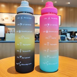 Gradient Sports <b>Water</b> <b>Bottle</b> With <b>Time</b> Markings For Daily Hydration Goal Tracking 32 Oz Plastic <b>Bottle</b> For Women Outdoor Use - Product Image 4