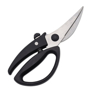 <b>Kitchen</b> <b>Scissors</b> Stainless Steel Black Handle Elbow Shape Multi Purpose Household Food Cutting Tool - Product Image 1