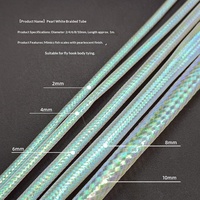 OEM Perlweiße Geflochtene Mylar-Schläuche Fliegenbindematerialien 2mm-10mm Realistisches Fischschuppen-Gewebe für Streamer Barsch Hecht Lachs