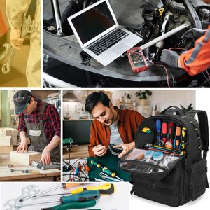 Sacs à dos pour outils robustes, imperméables et durables, pour les artisans en plein air, kit de sacs à outils pour électriciens robustes - Product Image 6