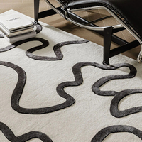 Anpassbarer 13mm Gestreifter Teppich Moderner Stil für den Heimgebrauch im Wohnzimmer, Schlafzimmer und am Bett