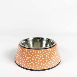 Cuencos y comederos redondos para mascotas con lunares de súper diseño, productos personalizados para perros, comedero para perros y gatos de acero inoxidable con calcomanía pequeña - Product Image 1