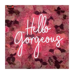 Winbo Enseigne de fiançailles néon Lettres Design libre Enseigne néon personnalisée Drop Shipping Wedding Room Party Decor Hello Gorgeous Neon Sign - Product Image 6