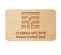 Carte de membre professionnelle en bois écologique et recyclable RFID T5577, programmable, pour contrôle d'accès intelligent, étanche