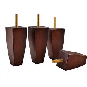 Tall Tapered Solid Wood Sofa Leg Elegant Square <b>Furniture</b> Feet Replacement for Couch Cabinet Bed Custom Finish Living Room - Product Image 1