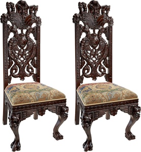 CH-C057, chaise d'<span class=keywords><strong>évêque</strong></span> d'église en bois de chêne massif personnalisée par manufacture, chaise d'église en bois de chêne sculpté simple plus d'option de couleur - Product Image 1