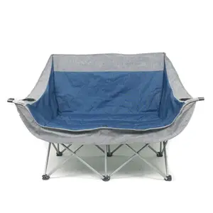 APC016 제조소 직접 휴대용 접이식 야외 해변 두 사람 접는 금속 더블 캠핑 의자