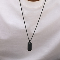 Kalung Liontin Pria Anti Karat Anti Luntur Punk Vintage Sederhana Halus PVD Baja Tahan Karat Perhiasan Fashion Grosir