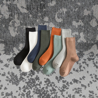 Chaussettes unisexes en coton de couleur unie, respirantes, tricotées, longues, pour femmes - Blanc, Noir, Vente en gros de chaussettes pour femmes