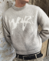 Pull-over en maille brossée épaisse, teint en fil, doux et moelleux, style décontracté, coupe ample, avec découpes, pour l'hiver