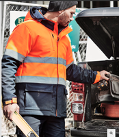 Veste réfléchissante haute visibilité pour homme, veste de sécurité pour travaux en extérieur et sécurité hivernale