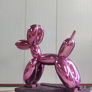 Scultura in acciaio inossidabile progettata su misura con installazione artistica colorata: una festa visiva di <span class=keywords><strong>cani</strong></span> palloncini creativi - Product Image 3