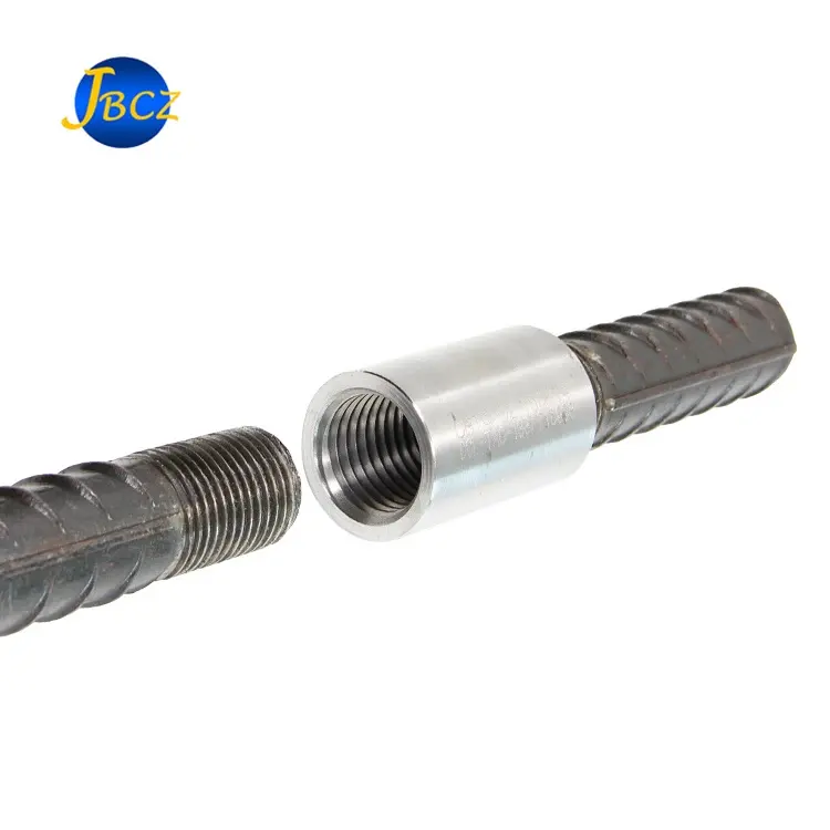 Customization Rebar Connectors 16mm-40mm Steel Upsetting Straight Rib Peeling Rebar Splicing Coupler