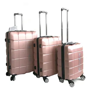 Mala de viagem para meninas, rosa de alta qualidade abs carrinho lateral duro bagagem - Product Image 1