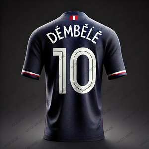 Maillot de football Dembélé n°10, tenue d'entraînement unisexe, maillot d'entraînement surdimensionné, respirant, enfants/adultes - Product Image 4