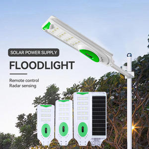 Farola <span class=keywords><strong>Solar</strong></span> LED de 300W 400W 500W con Sensor de Radar, Control Remoto, IP66 Impermeable, para Exteriores, Encendido/Apagado Automático, Batería Industrial ABS, 6000K - Product Image 1
