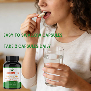 Cápsulas de Quercetina con Bromelina, Vitamina C, Vitamina D3 y Zinc de Marca Privada OEM, Suplemento para Hombres y Mujeres, Refuerzo Inmunológico - Product Image 4