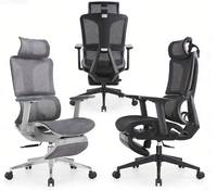 Chaise de bureau ergonomique moderne haut de gamme en maille avec accoudoirs 3D réglables et coussin lombaire pour une position assise prolongée