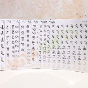 Paquete de Pegatinas Personalizadas con Iconos Mini para Planificador de Café, Etiquetas Transparentes Pequeñas para Diario y Planificación Diaria - Product Image 5