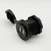 Prise USB de haute qualité en gros, chargeur double USB 4,8A, prise étanche 12V/24V pour bateau, camion, véhicule