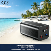 Chauffe-eau pour camping-car avec alimentation double 12V/230V et conception économe en énergie de 6 gallons pour caravane, marque personnalisée