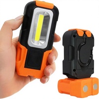 Lampe de travail LED COB portable avec crochet magnétique, fonctionnant sur piles, indice de protection IP20, pour réparation automobile, situations d'urgence, randonnée, camping