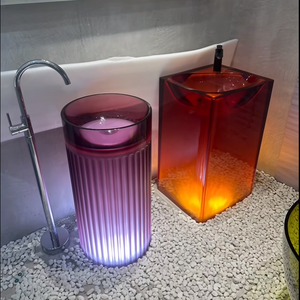 Bán Buôn trong suốt Tùy chỉnh màu bồn tắm freestanding lưu vực trên sân khấu rửa lưu vực cho ngôi nhà khách sạn Salon - Product Image 4