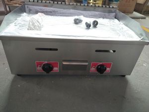 Flat gas Double Bunrner griddle counter outdoor BBQ grill griddle - Product Image 3