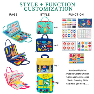 Tìm hiểu và phát triển hoạt động bận rộn Túi Montessori giáo dục sớm cảm thấy hoạt động cảm thấy cảm giác bé Đồ chơi trẻ mới biết đi bận rộn Hội Đồng Quản trị cuốn sách - Product Image 3