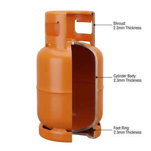 Bouteille de gaz GPL en acier de 11 kg, gaz <span class=keywords><strong>butane</strong></span> basse pression, vente en gros pour les Philippines - Product Image 3