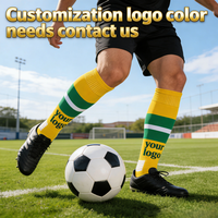 Chaussettes de football antidérapantes avec logo personnalisé, chaussettes de football absorbant les chocs, chaussettes de sport au design personnalisé, échantillon gratuit OEM