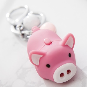 BS-027 Porte-clés LED Son et Lumière Mini Cochon Mignon de Dessin Animé, Pendentif Cadeau Créatif Festif - Product Image 6