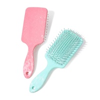 Brosse à cheveux démêlante en marbre à coussin d'air pour femmes, couleur macaron pastel, vente en gros