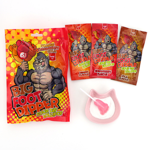 Sucettes en forme de <span class=keywords><strong>pied</strong></span> Big Foot aux couleurs naturelles, saveur cola aux fruits, avec <span class=keywords><strong>poudre</strong></span> acide acidulée - Product Image 2