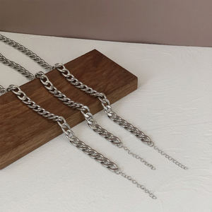 Collar cubano de acero de titanio, collar de hombre, collar de Hop Hip, cadena de suéter, fabricación de joyas DIY - Product Image 3